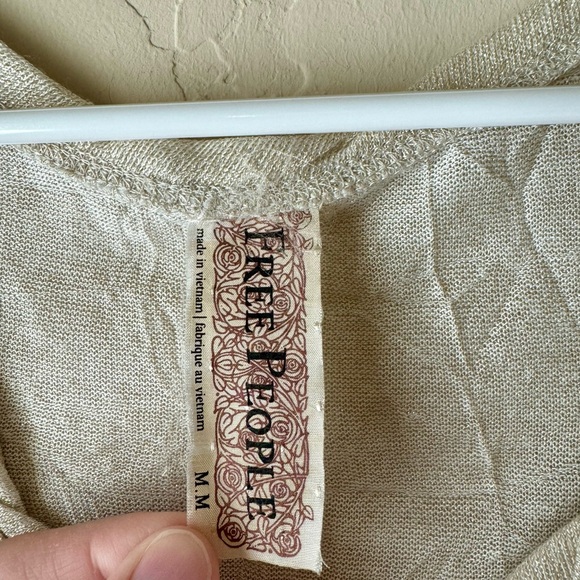 Free people golden sparkle textured tank top - Picture 5 of 5